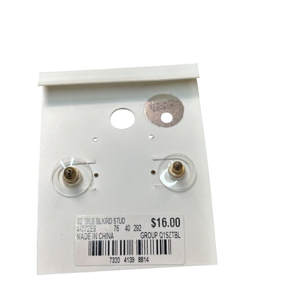 Style & Co. Red & Black Crystal Flower Stud Earrings - Picture 3 of 7